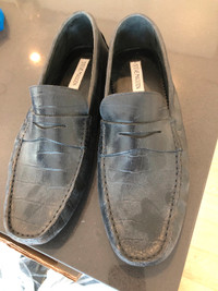 Men's Steve Madden black leather shoes with rubber soles