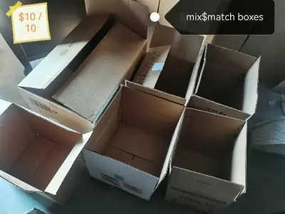 Get your hands on these very gently used moving boxes, perfect for packing up your life's treasures!...