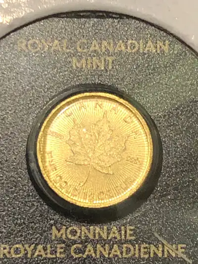 I'm offering a stunning Gold Coin from the Royal Canadian Mint, containing 1 gram of pure gold. This...