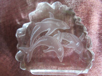 glass Paper weights Fish, swan, dolphin, frog, cat, bird,