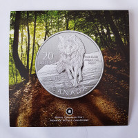 Pieces Monnaie Canada 20 Dollar $20 2013 Loup Argent 9999 1/4 oz
