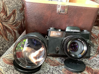 Rolleiflex film camera with 2 lenses