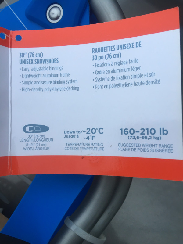 pairs de Raquette a neige pour adulte flambant neuf!!! 75$$ dans Pêche, camping et plein Air  à Laval/Rive Nord - Image 4
