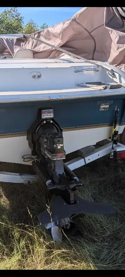 17.5ft open bow 4.3l mercruiser engine alpha 1 out drive 17 pitch 5 blade prop hydra foil tooth ster...