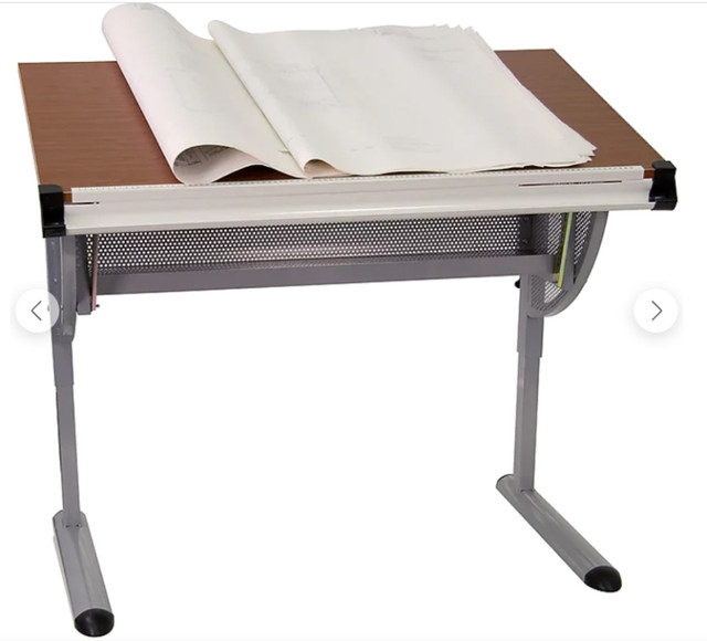 Drafting Table, Cherry/Pewter in Other Tables in Edmonton - Image 2