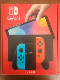 Nintendo Switch (OLED Model) Console - Neon Red/Blue