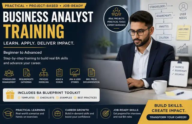 Practical Business Analyst / BSA Training with Real Projects