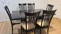Table à manger avec rallonge 6 Chaises