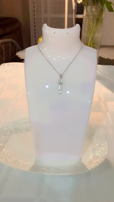 Elegant 925 Sterling Silver Necklace – Rhodium-Plated Shine & Ti, View more