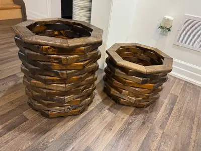 Solid wood planters, View more