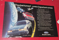 CLASSIC 1984 FORD AD WITH LINCOLN MARK VII PICKUP TRACTOR RETRO