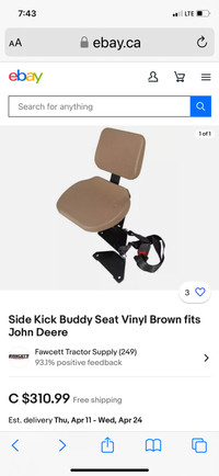 Wanted buddy seat