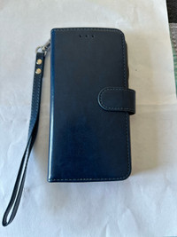 Navy blue leather iPhone 11 case