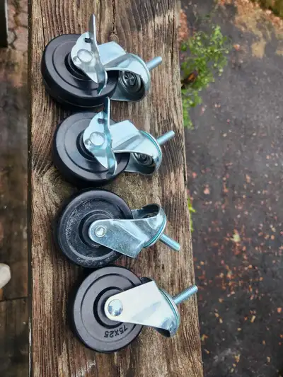 Set of 4 new 3" x 1" casters, View more