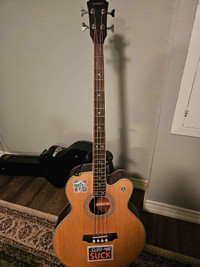 Denver acoustic/electric double scale bass and gig bag