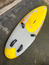 148 ltr wide style windsurfing board. Extras $500