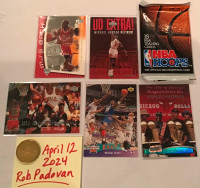 NBA GOAT Michael Jordan 5 Different Cards + Vintage Pack $25