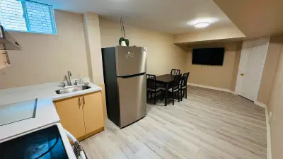 Furnished Basement Apartment for Rent in Ancaster, Hamilton.