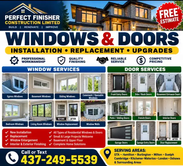 Windows & Doors | Installation & Replacement | GTA