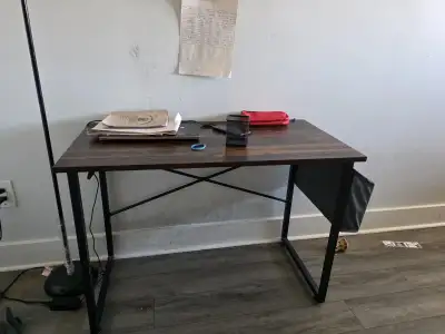 small Office table with side pocket - height approx 3 ft