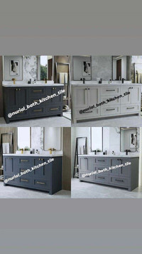 Vanity quartz countertop led mirror tiles kitchen cabinets 
