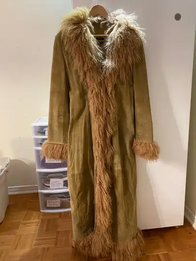 Zara manteau en cuir Suède pour femme , View more