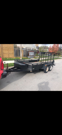 Double axle landscaping trailer