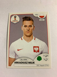 2018 PANINI FIFA WORLD CUP RUSSIA STICKER A. MILIK #611 POLAND