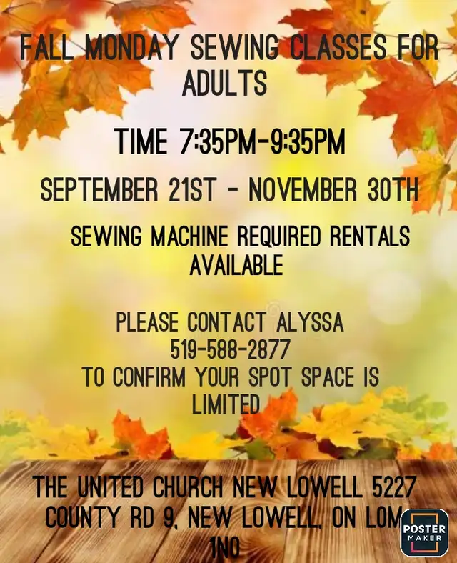 weekly sewing classes 545697175542835205