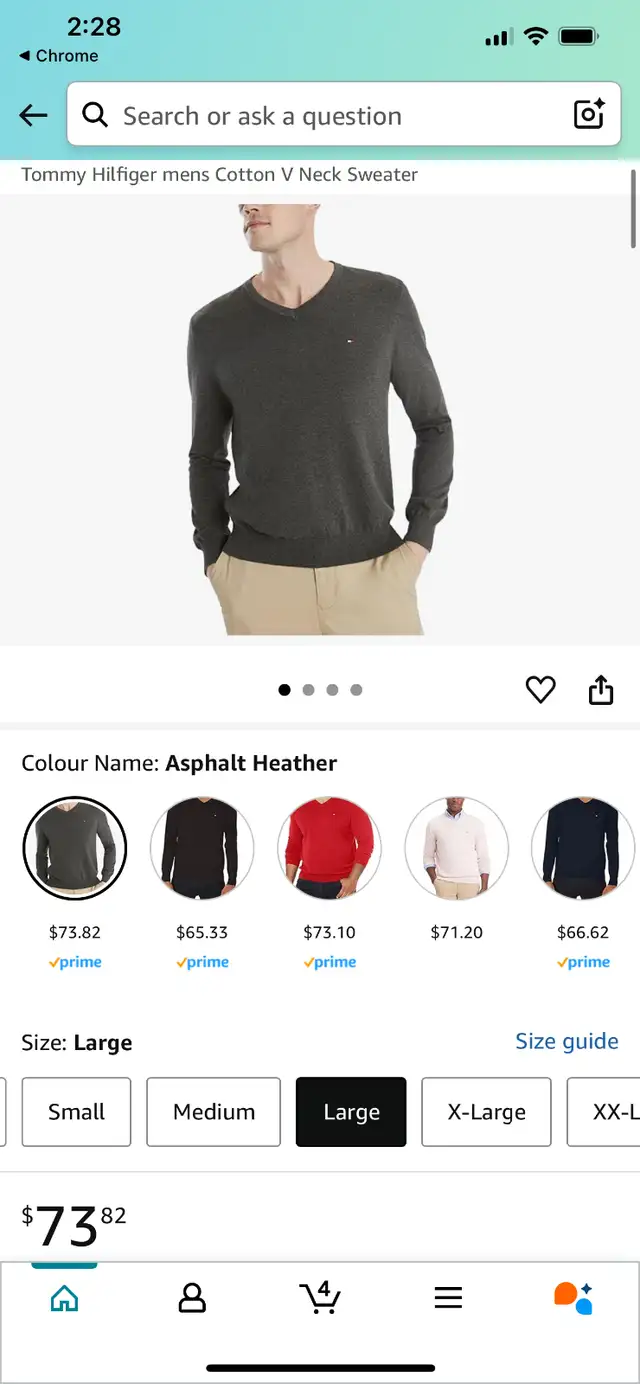 Tommy Hilfiger grey L mens sweater in Men's in Belleville - Image 2