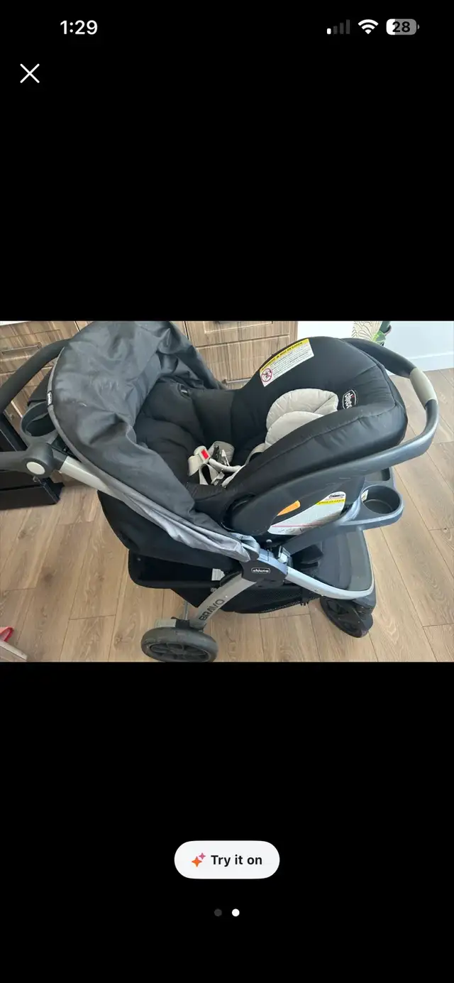 Chicco Bravo Stroller and Car Seat Travel System in Strollers, Carriers & Car Seats in Edmonton - Image 3