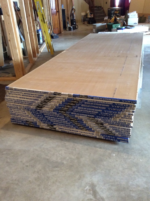 Drywall wall boards, 1/2"x54"x12' 37 sheets Floors & Walls