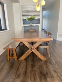 Solid wood dining set 