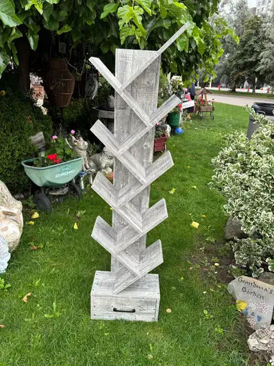 Modern Tree-Style Display Shelf, 9-Tier with Storage Drawer, View more