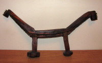 Vintage Authentic Hand Carved Head Rest From The Solomon Islands