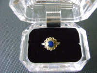 LADIES RING FROM MEXICO - STONE DARK BLUE ALMOST BLACK