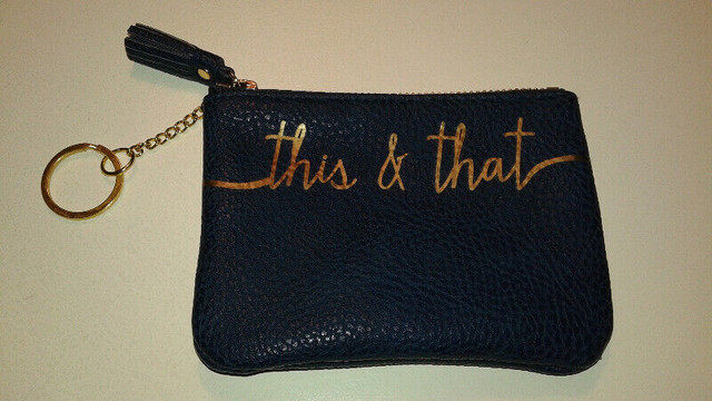 NEW! "this & that" Leather-Look Zippered Bag & Key Ring & Chain in Other in Oshawa / Durham Region