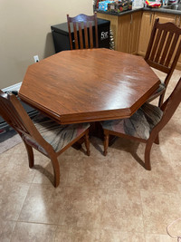 Wooden Table with 4 chairs[ $150 or Best Offer]