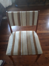 Brown and Beige Wooden Vintage Chair