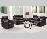 New leather Recliner set is on Sale with Free delivery.