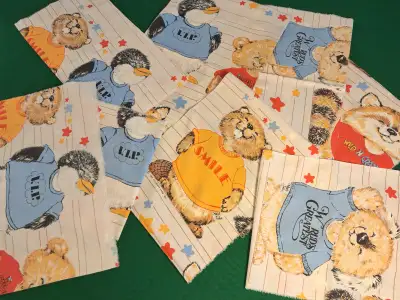 Vintage Cloth Pieces, all 3 sets for $12, View more