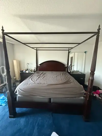 King Size Cherry Four Poster Canopy Bed by Bombay Company, View more