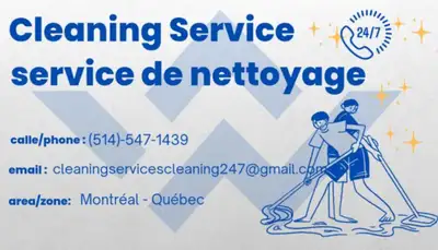 Iam offering cleaning services to houses, appartements and work environment iam available 24h/7. Ema...