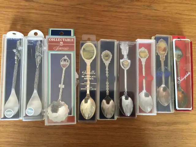 Pewter/silver plate collectable spoon628632670768651211