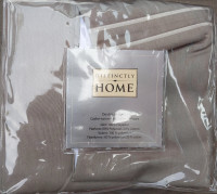 Taupe double bed skirt