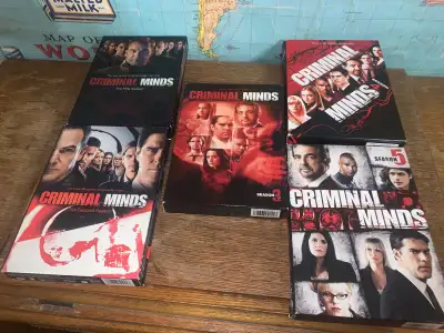 See pics. Seasons 1-5 on dvd. Some shelf wear on the boxes, but the DVDs are excellent. Adult owned....