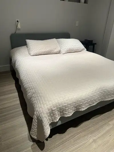 Reduced Price: Queen size bed frame and mattress, View more