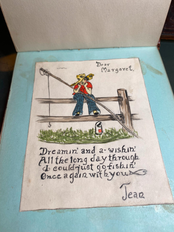Antique  Vancouver Canada School Autograph Book Drawings Poems P in Arts & Collectibles in Vancouver - Image 3