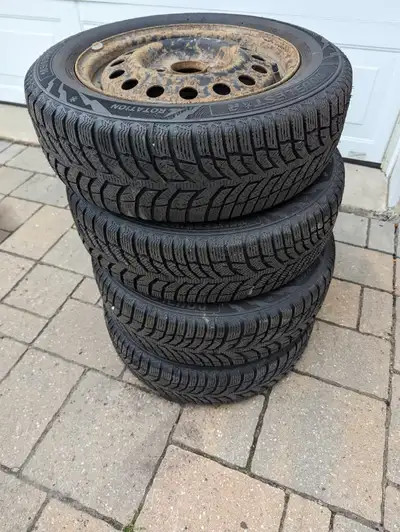 Doublestar winter tires on rims. Lightly used for half a winter season, still in perfect condition....
