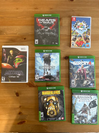 Assorted Video Games (Nintendo Switch, Xbox One, Wii)